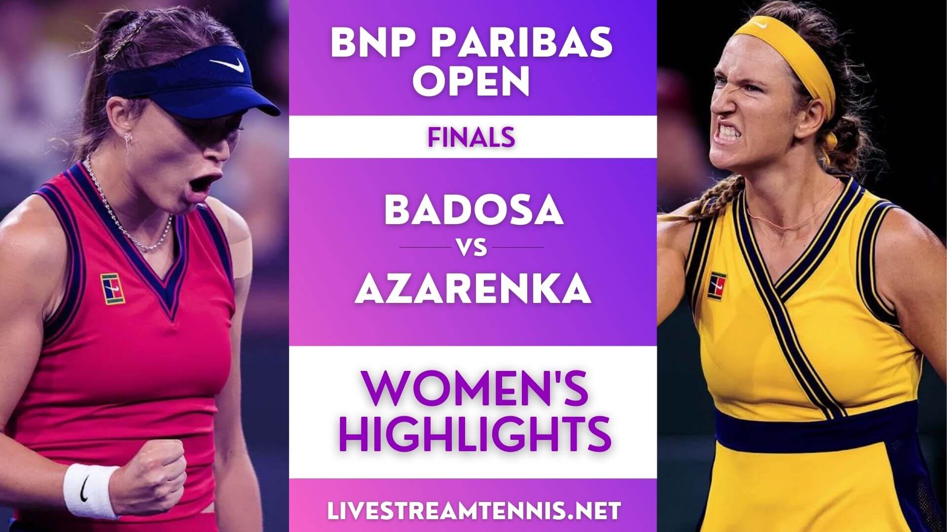 BNP Paribas Open Women Final Highlights 2021