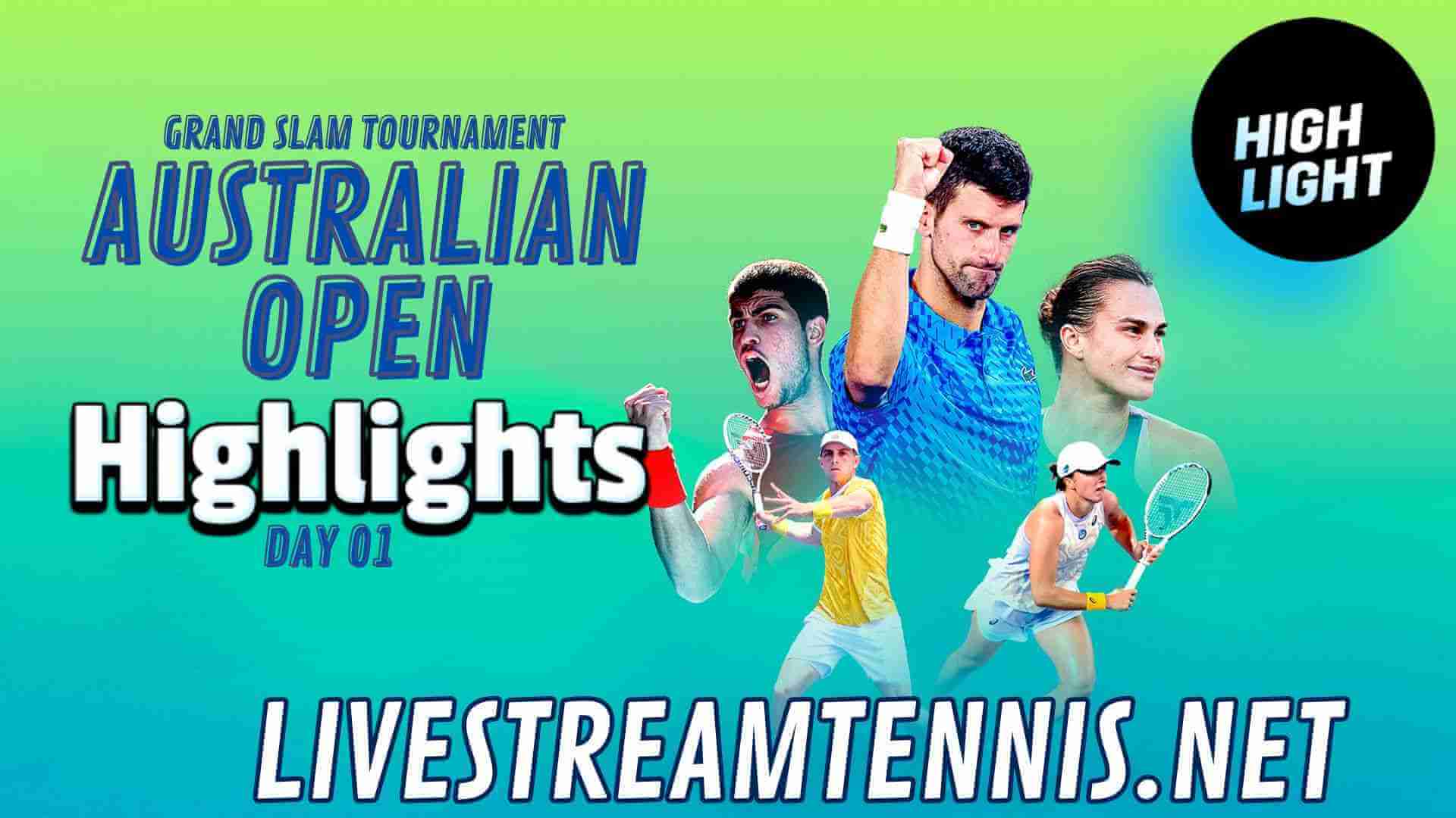 Australian Open Day 01 Highlights 2024