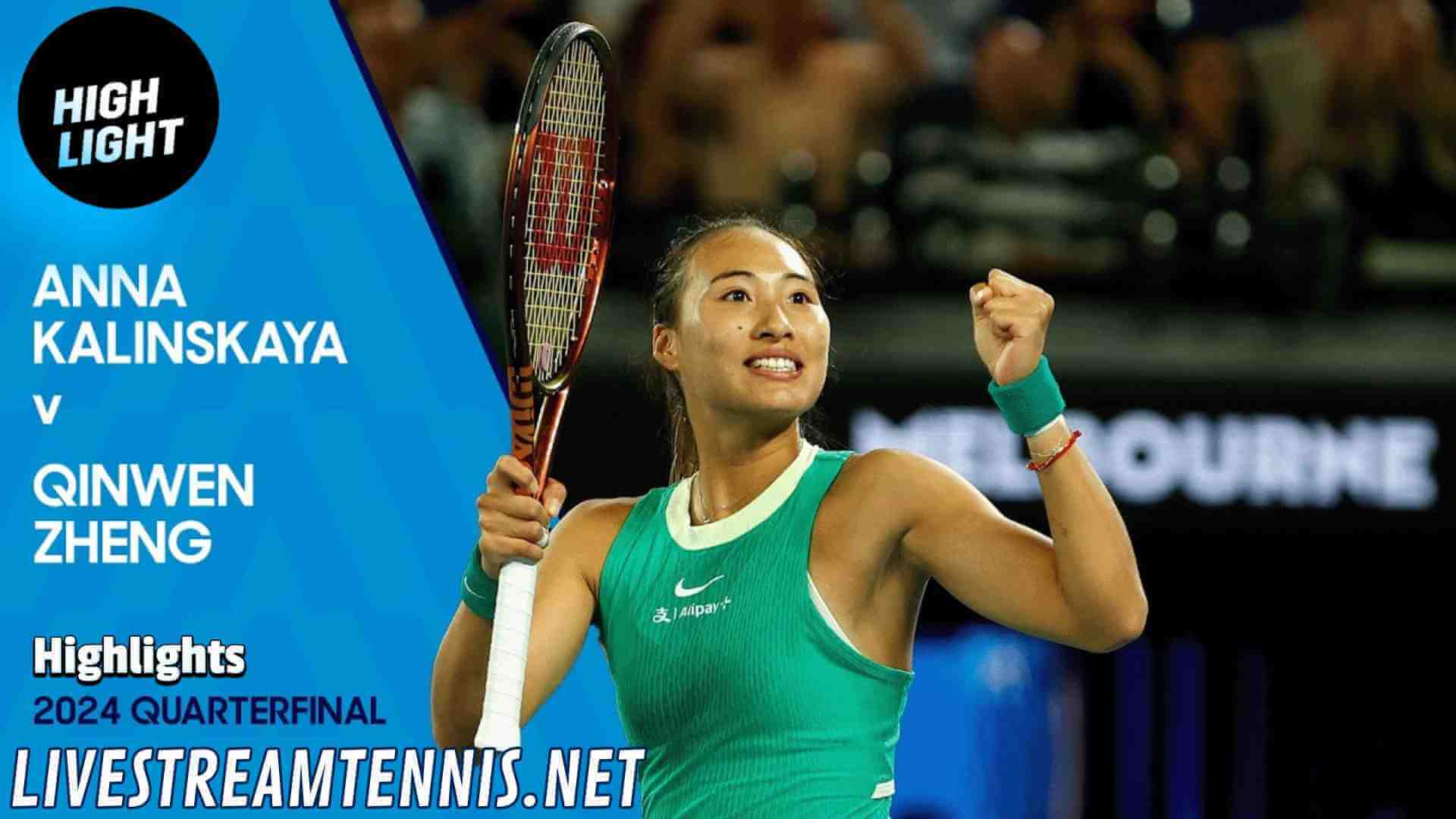 Australian Open WTA Quarterfinal 4 Highlights 2024